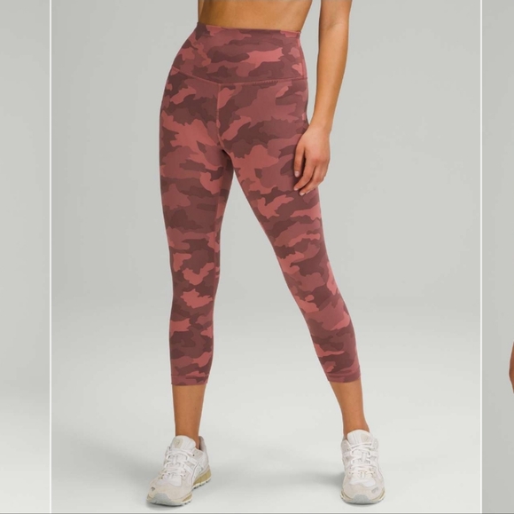 Lululemon Wunder Train High-Rise Crop 23"Heritage 365 Camo Brier Rose Multi, 4 - Picture 3 of 11